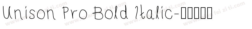 Unison Pro Bold Italic字体转换